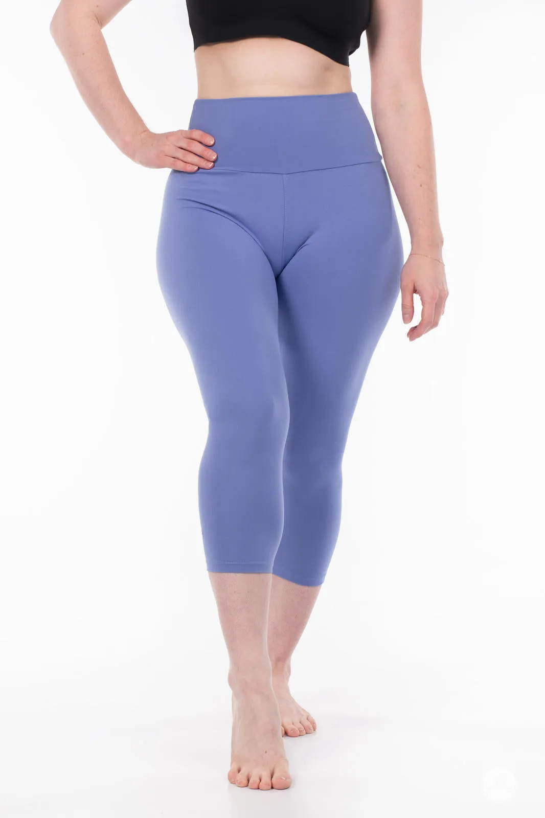 Periwinkle Blue High-Waisted Crops
